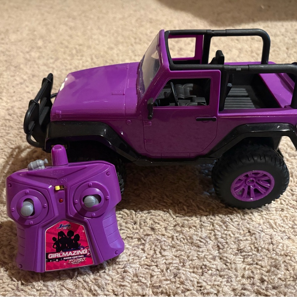 Vibrant Purple Remote Control Jeep for Kids
